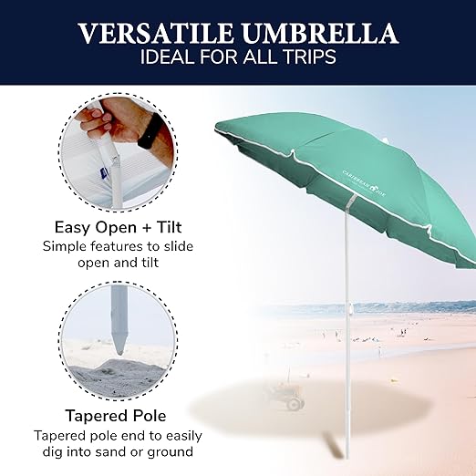Beach Umbrella, Portable Outdoor Umbrella -Full 6 ft Arc Beach Umbrella, Portable Outdoor Umbrella -Full 6 ft Arc